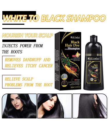 Buy Black Hair Dye Shampoo - 3 in 1 Instant Gray Coverage for Men & Women - Long Lasting Color (100ML) - International Shipping Available - Buy Online on GoSupps.com