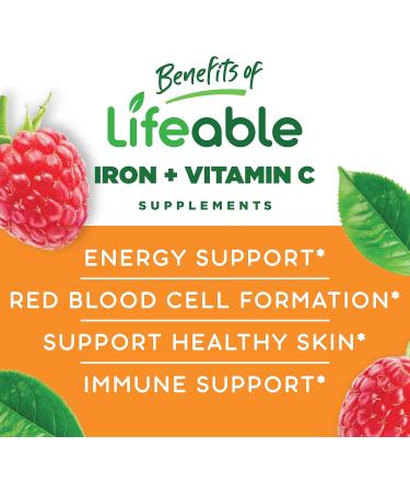 Lifeable Probiotic 2 Billion CFU Kids + Iron & Vitamin C Kids Gummies Bundle - Great Tasting Vitamin Supplement Gluten Free GMO Free Chewable Gummy - Buy Online on GoSupps.com
