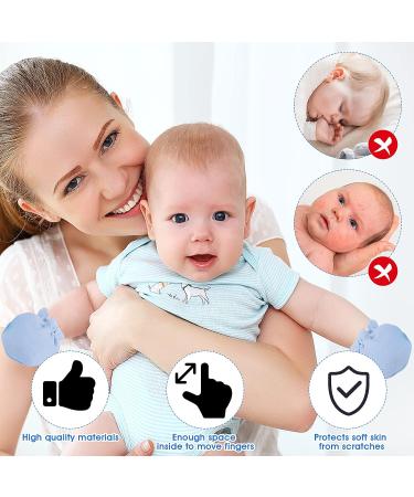 Lusofie 9 Pairs Cotton Baby Mittens for Boys & Girls 0-6 Months | No Scratch Infant Toddler Gloves - Buy Online on GoSupps.com