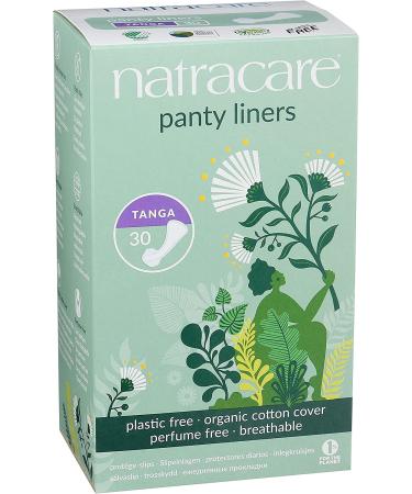 Natracare Organic Cotton Thong Panty Liners - 30 Pack | Eco-Certified Cellulose Pulp & Plant Starch | Natural & Biodegradable - Buy Online on GoSupps.com