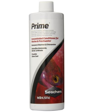 Seachem Prime Fresh and Saltwater Conditioner - Chemical Remover and Detoxifier 16.9 fl. oz