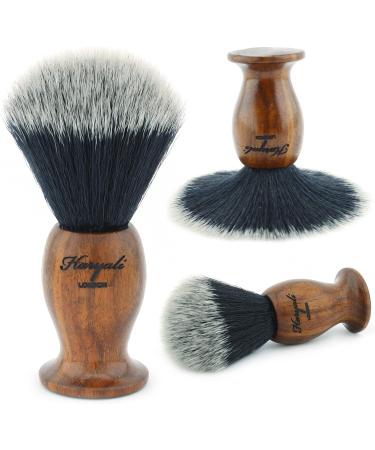 Vegan Shaving Brush with Wooden Handle | Haryali London | Synthetic & Imitation Roof Hair for Men & Women - Perfect for Wet Shaving - Buy Online on GoSupps.com