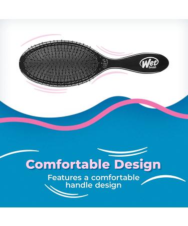Wet Brush Original Detangler Hair Brush - Classic Black | Ultra-soft IntelliFlex Bristles | For All Hair Types - Women & Men | Wet & Dry Hair - Buy Online on GoSupps.com