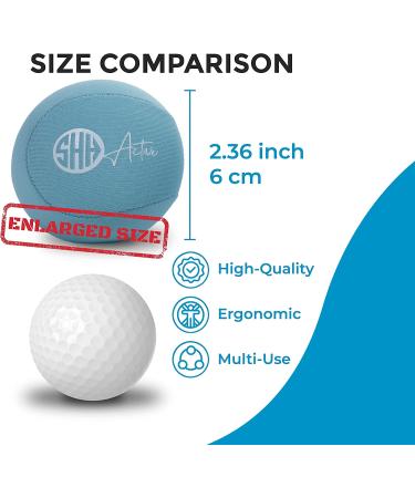 Hand Therapy Stress Ball 3 Pk for Adults Relieve Stress & Strengthen Hands, Fingers, Wrists Variety of Colors 2.36-inch Grip Strength Trainers w/ 3 Levels + Bonuses Azure, Royal Blue, Ultramarine - Buy Online on GoSupps.com