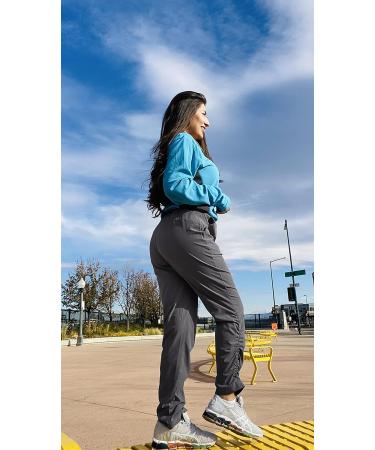 G4Free Women's Lightweight Athletic Studio Joggers Pants with Pockets - Deep Grey, Large - Buy Online on GoSupps.com