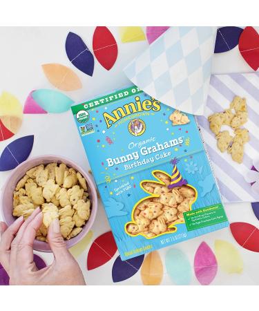 Annie's Organic Birthday Cake Bunny Graham Snacks - 7.5 oz Box | Delicious & Nutritious Treats - Buy Online on GoSupps.com