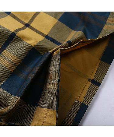 Men's Yellow Plaid Shorts - Casual Loose Fit Quick Dry Lightweight Shorts 5X-Large - Buy Online on GoSupps.com