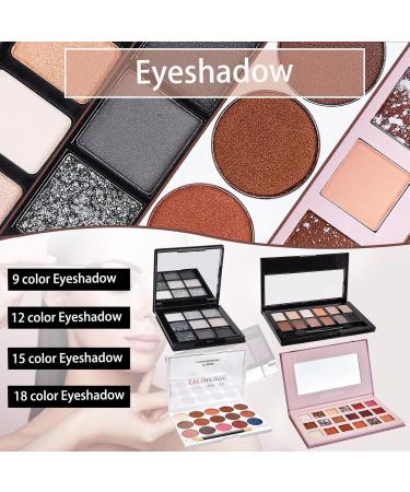 All In One Makeup Kit - Travel Friendly Full Makeup Set for Women & Girls | Foundation Eyeshadow Lipstick Eyeliner Mascara & Brushes - Buy Online on GoSupps.com