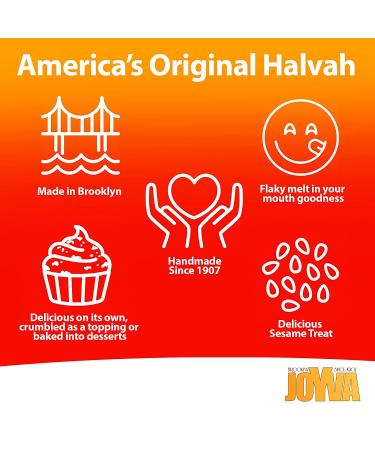 Joyva Halvah Marble Variety 8 oz Pack - Tahini-Based Sweet Sesame Treat | Kosher Parve | Handmade in Brooklyn, New York - Buy Online on GoSupps.com