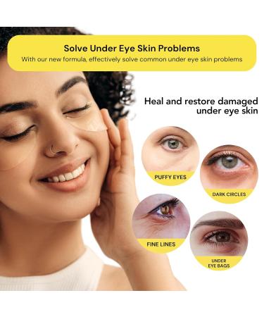 Under Eye Patches - 60 Pcs | Anti-Aging Collagen Eye Mask for Dark Circles Puffiness & Wrinkles - Refresh Your Skin - Buy Online on GoSupps.com