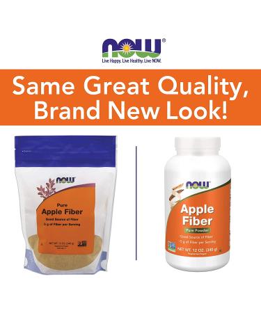Now Foods Pure Apple Fiber 12 oz - Natural Digestive Support & Health Supplement - Buy Online on GoSupps.com