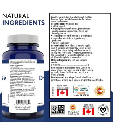 D-Mannose Powder for UTI (Urinary Tract Health) 2000mg 85g - UTI Treatment for Men & Women - Urinary Pain Relief & Bladder Health - 3rd Party Tested - Formulated & Made in Canada - Buy Online on GoSupps.com