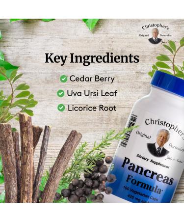 Christopher's Original Formulas Pancreas Formula - Pancreas Cleanse Detox & Repair - Probiotics for Digestive Health - Buy Online on GoSupps.com