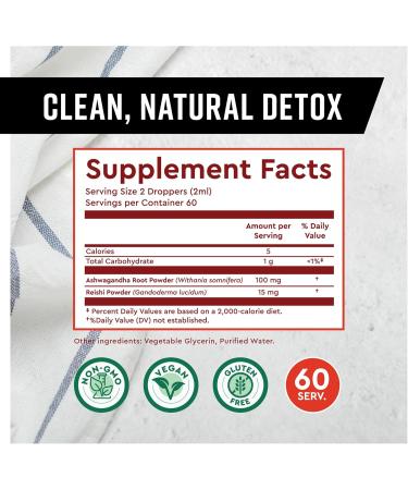 360 Nutrition Ashwagandha & Reishi Root Supplement Drops for Stress Relief Stamina & Longevity and Energy Support - Vegan Non-GMO Adaptogenic - 4 fl oz 60 Servings - Buy Online on GoSupps.com