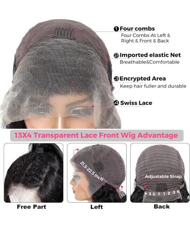 ALIPOP 180% Density 13x4 HD Lace Front Human Hair Wig 26 Inch Natural Black Straight Wig for Women - Pre Plucked with Baby Hair - 100% Real Hair - Buy Online on GoSupps.com