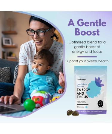 Low-Caffeine Energy Gummies with B12 & Lion's Mane | Gluten Free Vegan Nootropic Chews | Blue Raspberry Flavor 15 Servings - Buy Online on GoSupps.com