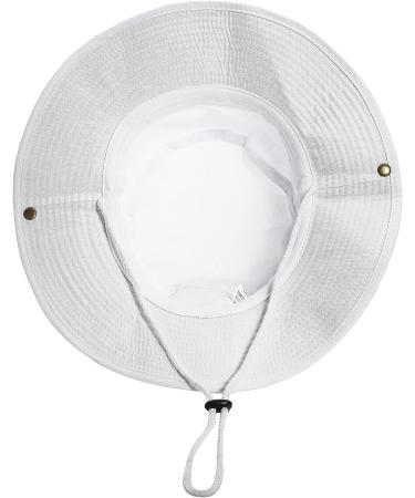 Men's UV Protection Wide Brim Sun Hat XL - White Bucket Fishing Safari Boonie - Buy Online on GoSupps.com