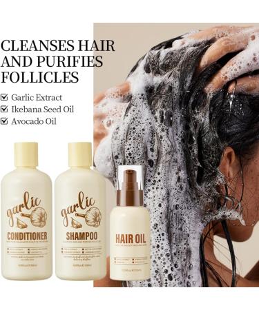 Zynewa Garlic Hair Conditioner hair mask with garlic hair mask antihair loss hair mask garlic hair conditioner intensive restorative hair treatment antihair loss strengthens and cares for damaged - Buy Online on GoSupps.com