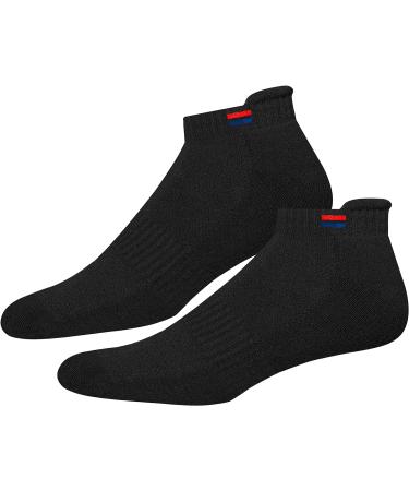 Navy Sport Cotton Socks - 6 Pairs Unisex Sneakers Socks for Men & Women - Short Athletic Socks in Black White Gray (Size 43-46) - Buy Online on GoSupps.com