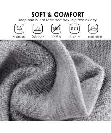 9Pcs Cotton Workout Headbands for Women and Men - Soft, Sweat-Wicking, Stretchy Headbands for Sports, Yoga, Running - 2.5 inch Wide - 3 Colors - Buy Online on GoSupps.com