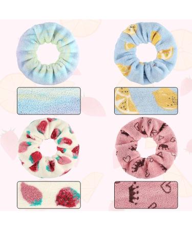 4-Piece Microfiber Hair Drying Scrunchies Set - Soft Fruits Design for Women and Girls | Wet and Dry Hair Accessories - Buy Online on GoSupps.com