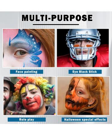 Neon Orange Face Paint Stick | Sports Eye Black Skeleton Clown Zombie & Vampire Makeup - Ideal for Halloween & Cosplay - Buy Online on GoSupps.com