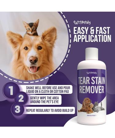 Petsly Cat and Dog Eye Lotion - 250ml - Soothes Irritations and Deeply Moisturizes - Cleanses and Removes Impurities - Dog Eye Cleanser - Cat Eye Care - Animal Eye Care - Buy Online on GoSupps.com