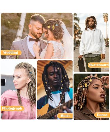 Qinzave 292-Piece Braid Accessories Set | Gold & Silver Pendant LOC Jewelry Dreadlock Accessories for Men Women & Girls - Buy Online on GoSupps.com