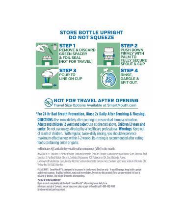 SmartMouth Activated Dry Mouth Clinical DDS & Original Mouthwash Mint 16 fl oz - Dual Pack - Buy Online on GoSupps.com