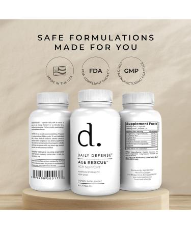 Age Rescue Anti Aging Amino Acids Supplement - HGH Supplements for Men & Women with Colostrum and Amino Acids to Improve Immunity Energy Focus & Youthful Skin Tone for Overall Wellness-60 Capsules - Buy Online on GoSupps.com