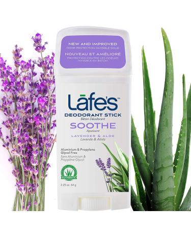 Lafe's Natural Deodorant Stick | 2.25oz Aluminum-Free, Paraben-Free, 24-Hour Protection for Men & Women - Soothe - Buy Online on GoSupps.com