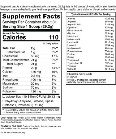 Jocko M lk Banana Cream Protein Powder - Keto Friendly with Probiotics, Grass Fed Whey, Digestive Enzymes, Amino Acids & Sugar Free Monk Fruit Blend - 31 Servings, 2lb - Muscle Recovery & Growth - Buy Online on GoSupps.com