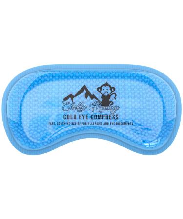 Chilly Monkey Luxury Cooling Eye Mask Relaxing and Soothing Cold Eye Compress for Puffy Eyes Dark Circles Allergies Sinuses Headaches Migraines Naps Meditation Anxiety and Stress