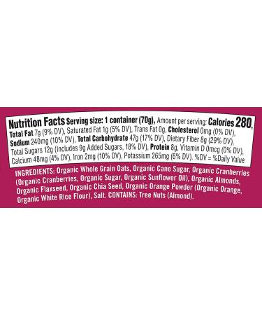BOBS RED MILL Organic Cranberry Orange Oatmeal Cup - 2.47 OZ | Healthy Breakfast Option - Buy Online on GoSupps.com