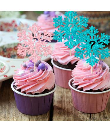 24 Pack Snowflake Gender Reveal Cupcake Toppers Pink Blue Winter Snowflake Cupcake Picks for Baby Shower Winter Wonderland Snowflake Theme Birthday Gender Reveal Party Cake Decorations Supplies 14 - Buy Online on GoSupps.com