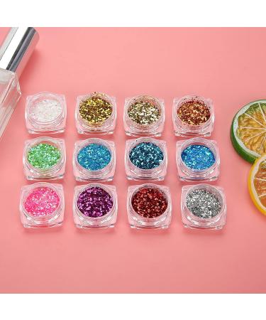 Natudeco Nail Sencer Nail Flash Powder DIY Nail Kit 12 Colors Of Color Exquisite Stylish Skin Friendly Family Nail Salon Decoration - Buy Online on GoSupps.com