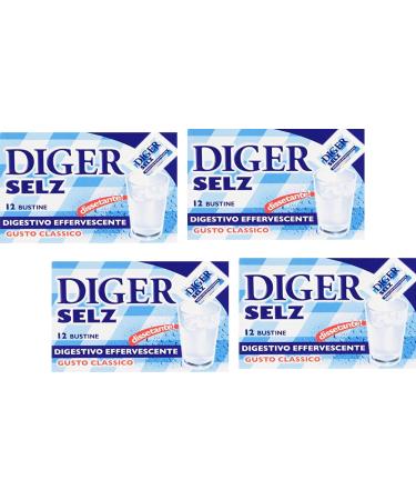 Diger Selz: Effervescent Antacid Powder Classic Taste * 48 Sachets 3.5 Grams Each *  Italian Import