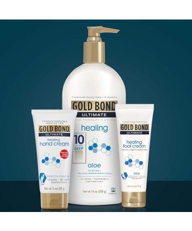 Gold Bond Ultimate Healing Skin Cream with Aloe - Pack of 3 (155.9g) | Nourishing Moisturizer for Dry Skin - International Shipping Available - Buy Online on GoSupps.com