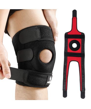 NEENCA Knee Brace with Side Stabilizers & Patella Gel Pads  Adjustable Straps Knee Braces for Knee Pain Women Men Arthritis Running Meniscus Tear ACL Joint Pain Relief  Injury Recovery  Sports - XL X-Large