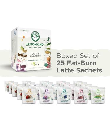 Organic 5 Day Fat-Burn Cleanse for Weight Loss - Plant-Based & Gluten-Free Vegan Lattes (25 Pack) - Buy Online on GoSupps.com