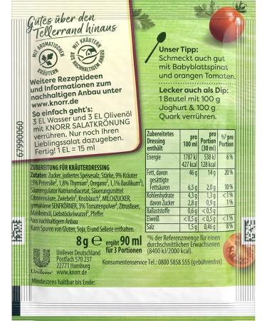 Knorr Salad Dressing Italian Style - Natural Ingredients for Delicious Salads | 15x 5 Pack - Buy Internationally - Buy Online on GoSupps.com