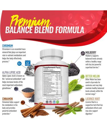 Premium Natural Balance Blend Complex Supplement - Natural 20 Herbs and Vitamins with Cinnamon Non-GMO Vegan for Men Women 60 Capsules 60 Count (Pack of 1) - Buy Online on GoSupps.com