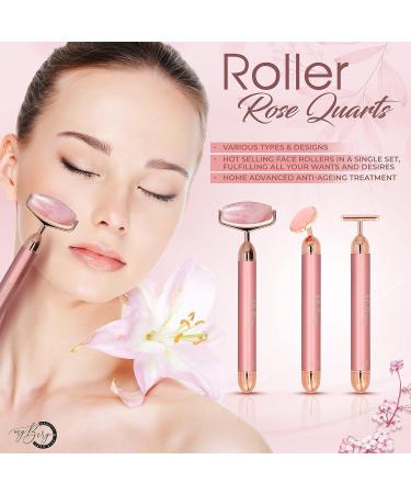 MyBerg Jade Roller for Face - Electric 3-in-1 Facial Massager with Gold Eye Patches - Anti-Aging Skin Care Tool for Face Sculpting and Lifting - Buy Online on GoSupps.com