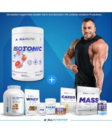 All-Nutrition Isotonic Beverage Powder 700g - Electrolyte Sport Drink with Magnesium Sodium Potassium & Vitamins (Grapefruit Flavor) | International Shipping Available - Buy Online on GoSupps.com