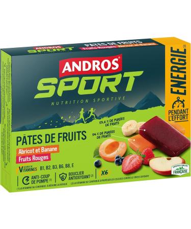 ANDROS Assorted Fruit Paste Case (3 red fruits/3 banana/apricot) 6x30g - Buy Online on GoSupps.com