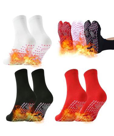 Afiz Tourmaline slimming health sock 6 pairs of self -heating socks heated socks Heated socks afiz socks Lose Thermosocken Winter heating socks for barefoot non -slip pilates