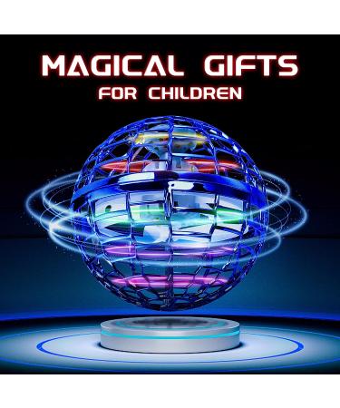 Hand Controlled Flying Orb Ball Toy with LED Lights - 360 Rotating Mini Drone for Kids & Adults - Indoor/Outdoor Fun (Blue) - Buy Online on GoSupps.com