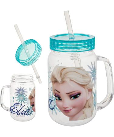 Buy All-Meine.de GmbH BPA-Free Drinking Cup with Straw & Cover - 420ml Young Motif Handle Cup - Transparent Plastic Drinkware - Buy Online on GoSupps.com