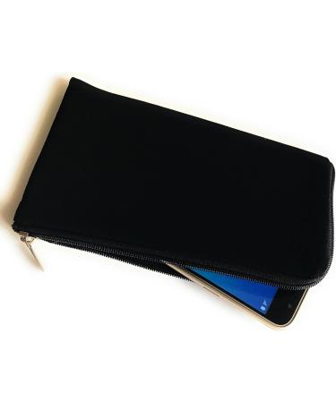 Zipper Cell Phone Case for Samsung Galaxy A14/A15/A33/A34/A53/A54/A55 - Soft Black Fabric Cover - Buy Online on GoSupps.com