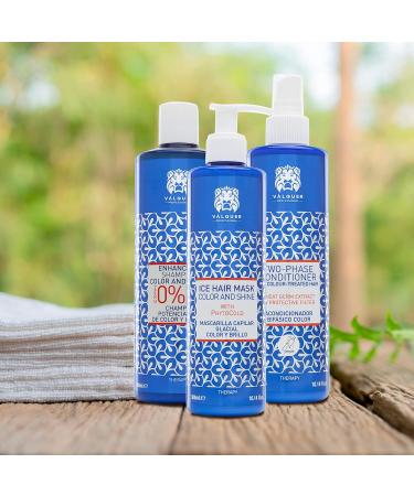 Valquer Professional Hair Enhancer Pack Color: Zero% Shampoo 400 ml + Ice Effect Mask 100 ml + Biphasic Conditioner 100 ml Dyed Hair 1300 G (3 Units) - Buy Online on GoSupps.com